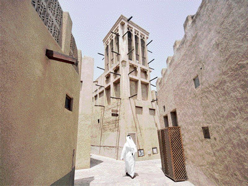 أبراج الهواء التقليدية في حي الفهيدي التاريخي – دبي، الإمارات العربية المتحدة (TourBySpot)