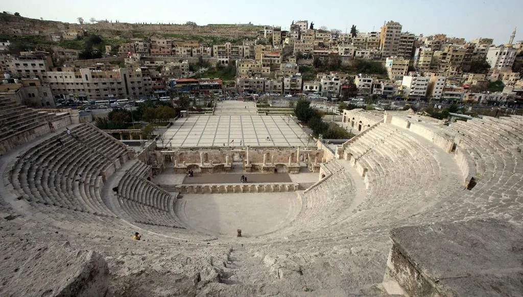 المدرج الروماني في العاصمة الأردنية عمّان.