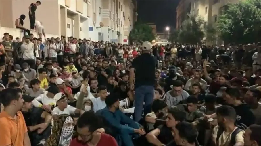  احتجاجات شبابية في المغرب (إكس). 