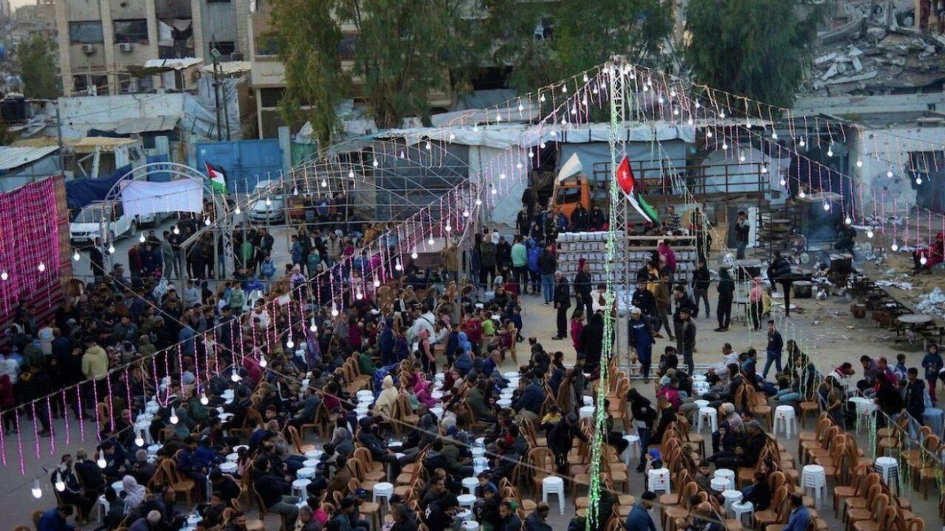 من احتفالات رمضان في القطاع