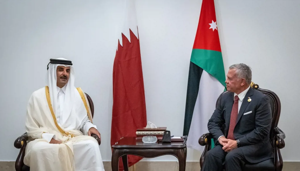 عبدالله الثاني للشيخ تميم: الأردن يقف إلى جانب قطر