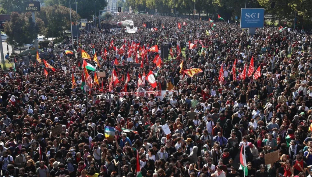 لليوم الرابع... احتجاجات حاشدة مؤيدة للفلسطينيين في روما