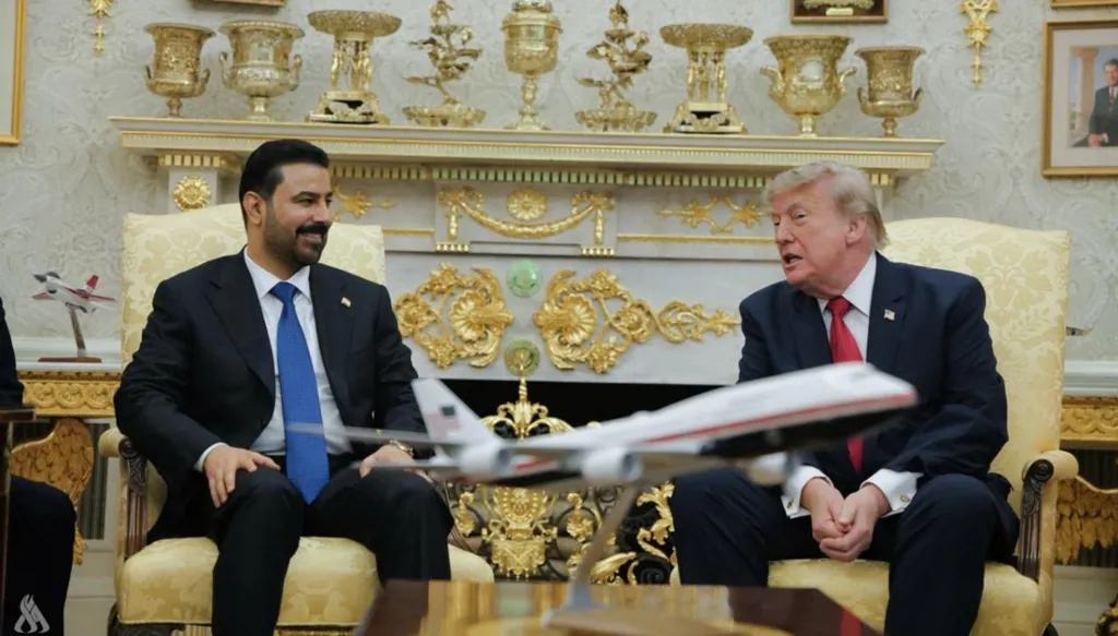 ترامب يستقبل الزيدي: سنعقد صفقات مع العراق ونأخذ منه نفطاً كثيراً (فيديو وصور)