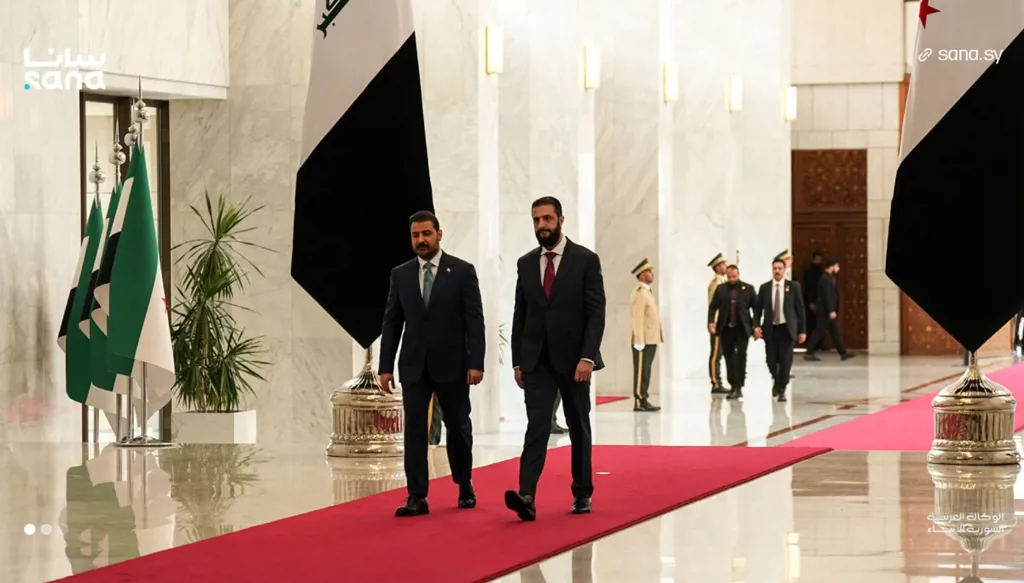 مباحثات الشرع والزيدي: التحضير لعقد مؤتمر اقتصادي بين سوريا والعراق