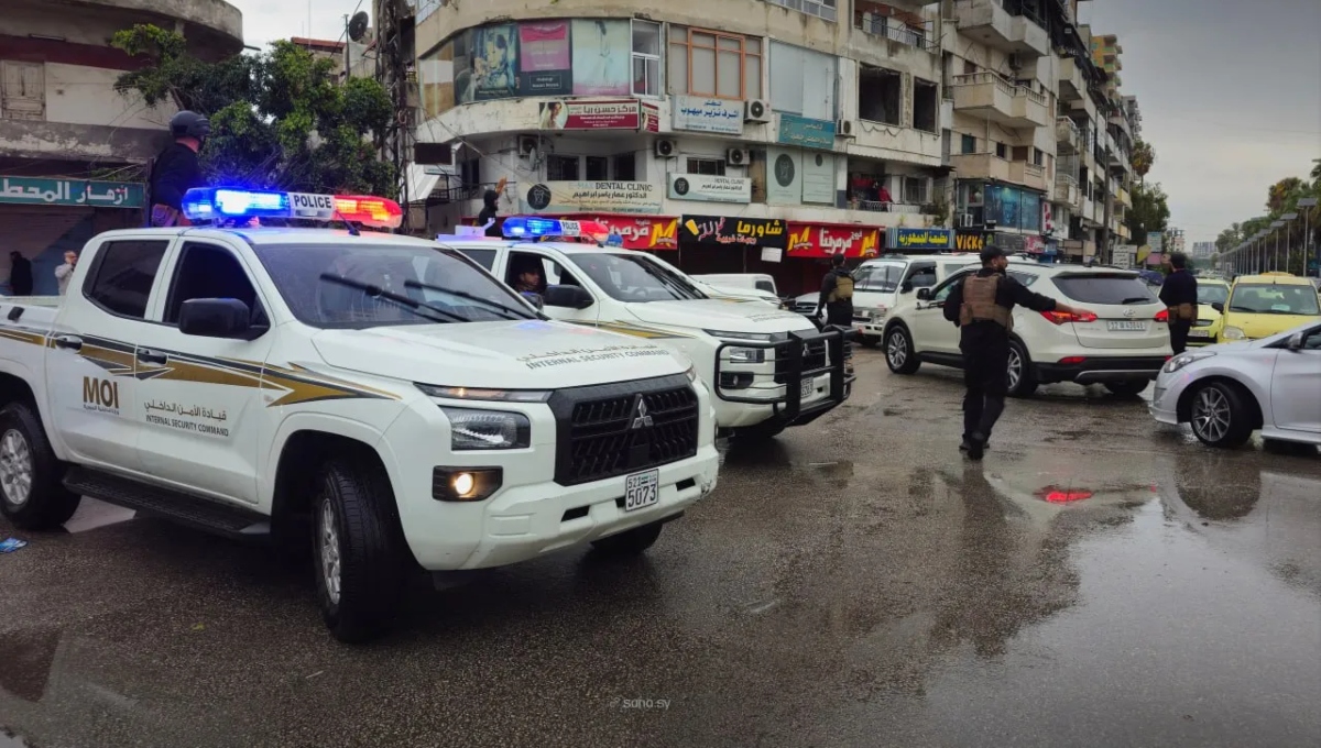 مركبات تابعة لقيادة الأمن الداخلي في سوريا (أرشيفية)