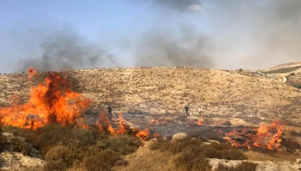 إصابات وإحراق مساكن ومركبات بهجوم لمستوطنين على تجمع خلة السدرة في القدس (فيديو)