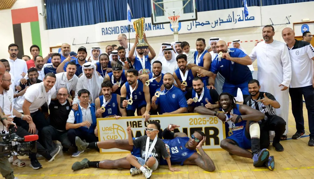النصر بطلاً لكأس الإمارات لكرة السلة على حساب شباب الأهلي