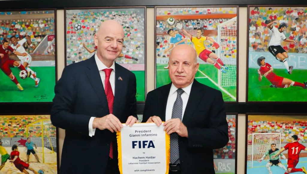 الاتحاد اللبناني لكرة القدم يدعم ترشح جياني إنفانتينو لولاية جديدة