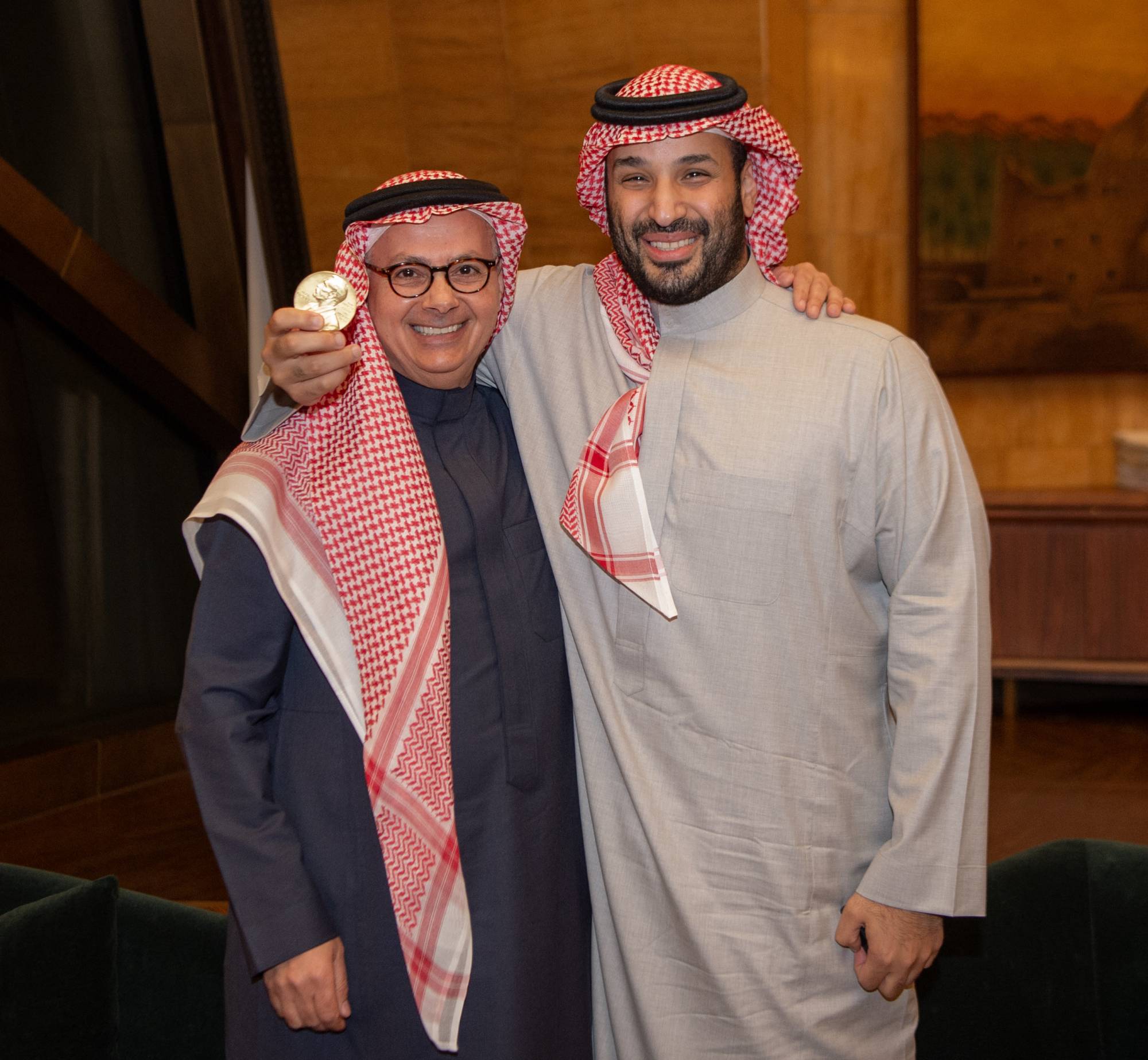 بن سلمان والفائز بنوبل للكيمياء (واس)