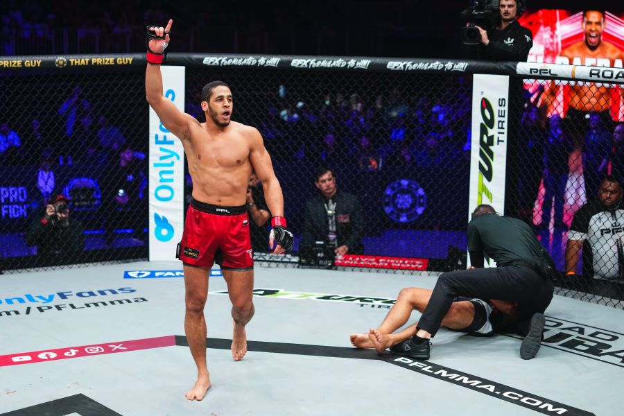 المصري عمر الدفراوي يفوز بالضربة القاضية.