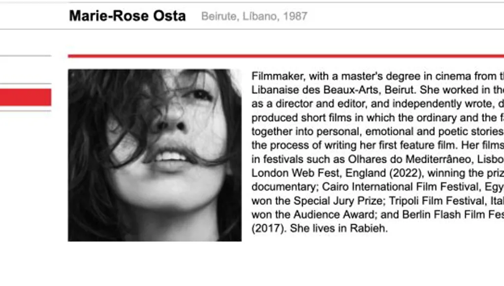 Marie‑Rose Osta, une voix montante du cinéma libanais