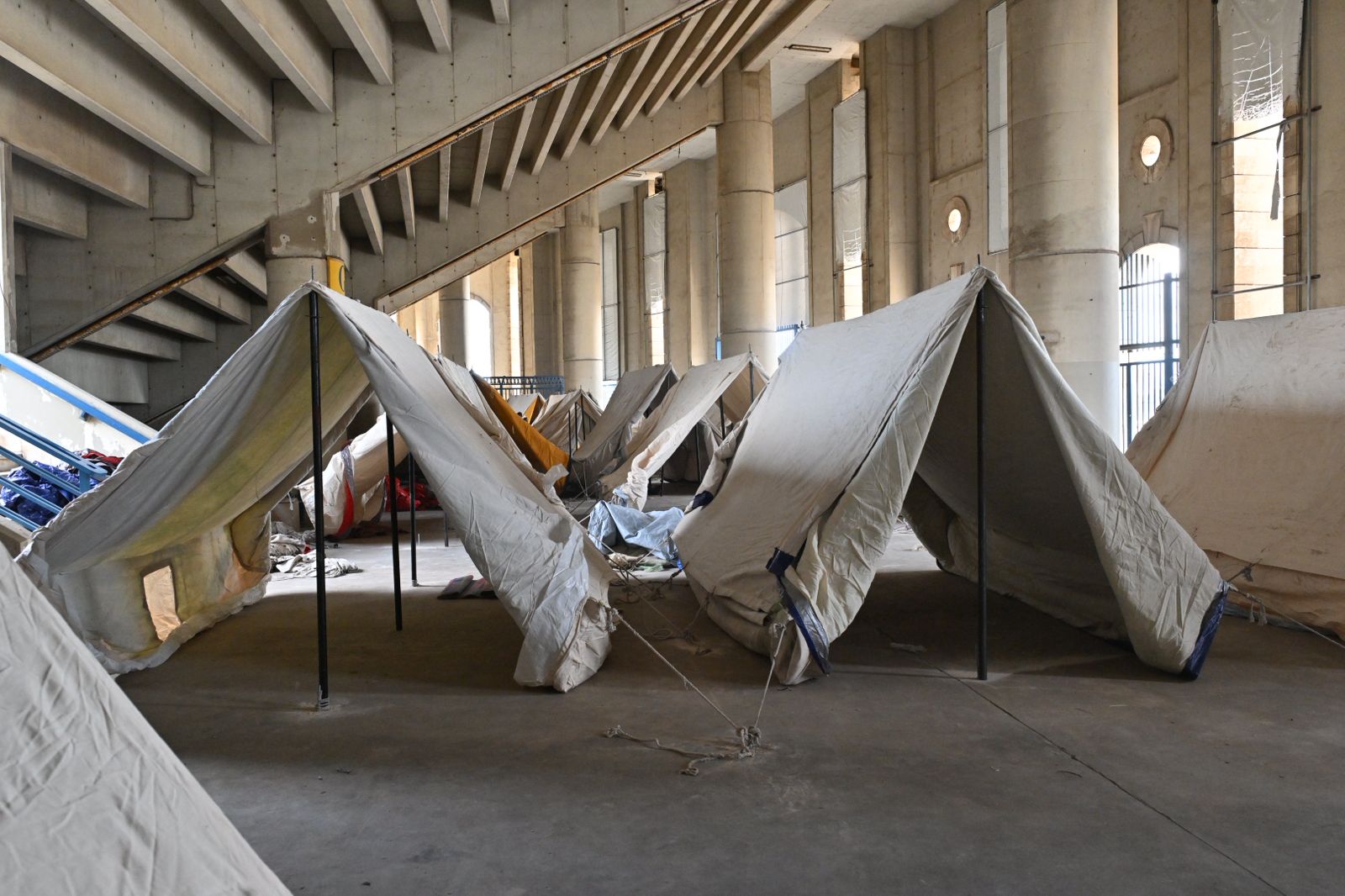 تجهيزات جارية لاستقبال النازحين (حسام شبارو)