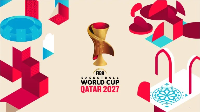شعار بطولة العالم لكرة السلة 2027 في قطر.