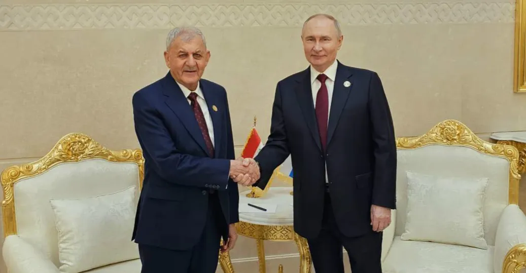 الرئيس العراقي وبوتين في عشق آباد (واع)