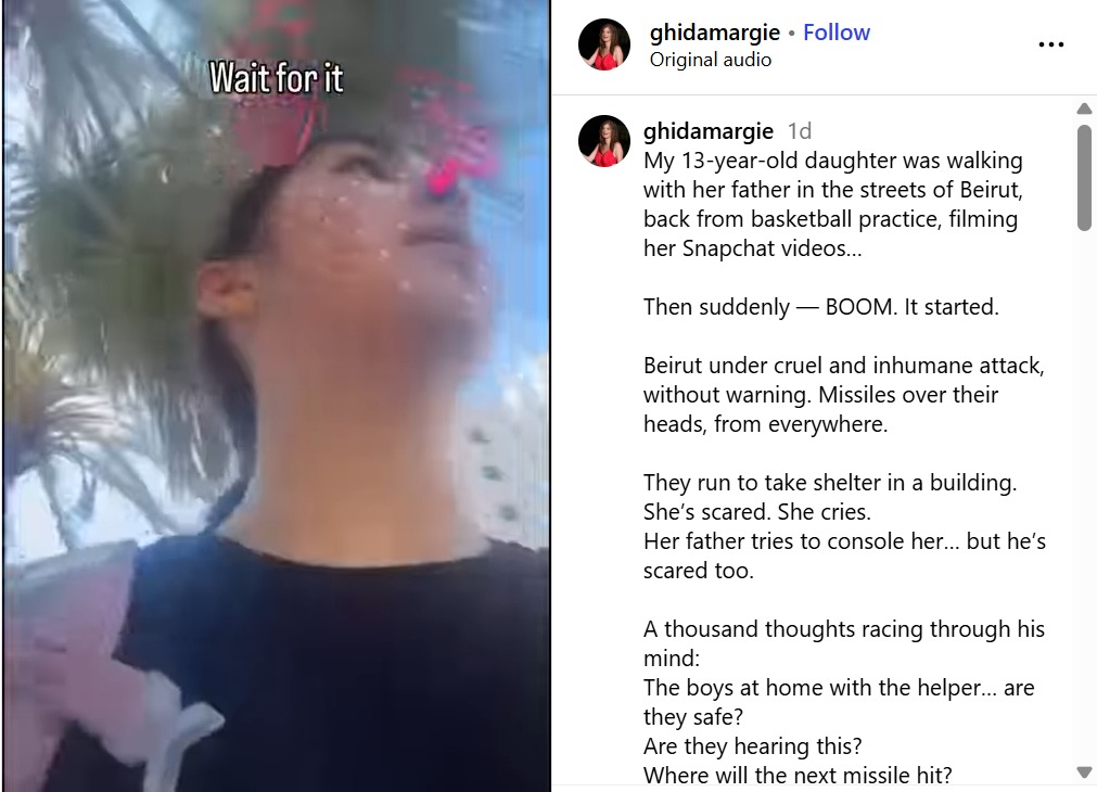 تدوينة الأم عبر انستغرام.