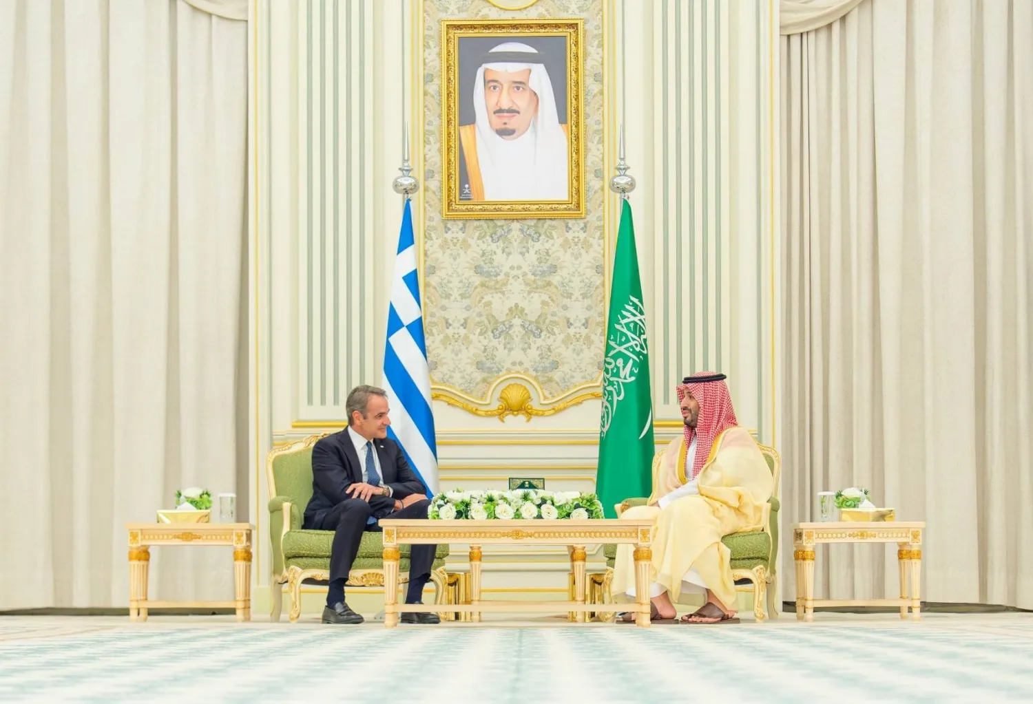 ولي العهد السعودي ورئيس الوزراء اليوناني (واس)