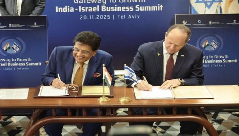 توقيع الاتفاقية بين الهند وإسرائيل (مواقع).