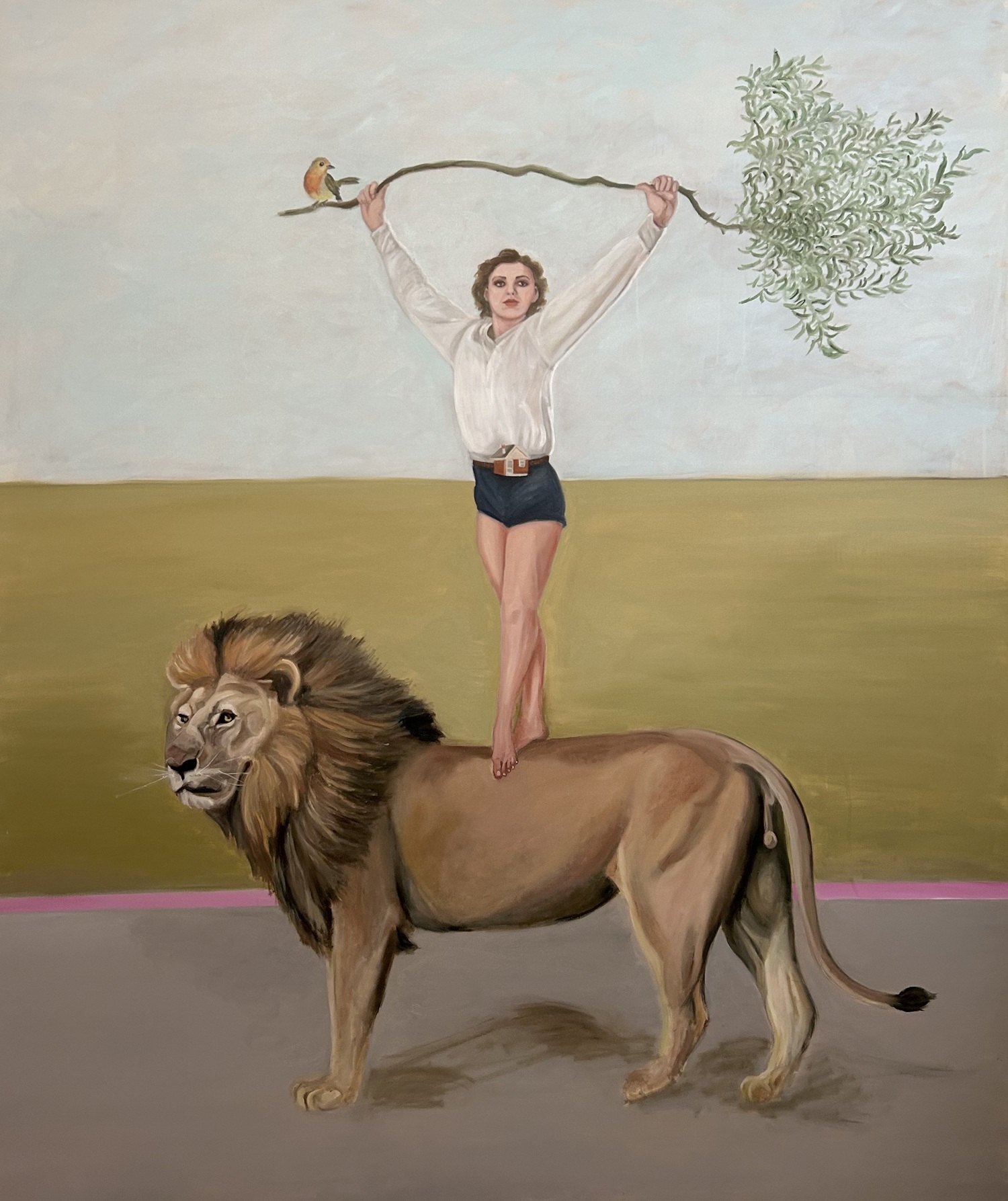 من أعمال الفنانة أمينة رزقي.