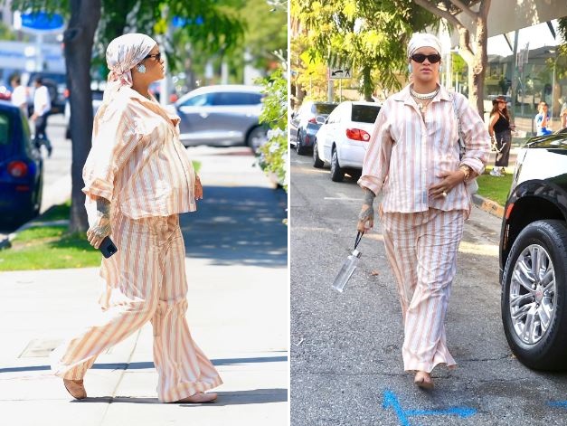 ريهانا تلبس البيجاما في شوارع لوس انجليس (انترنت)