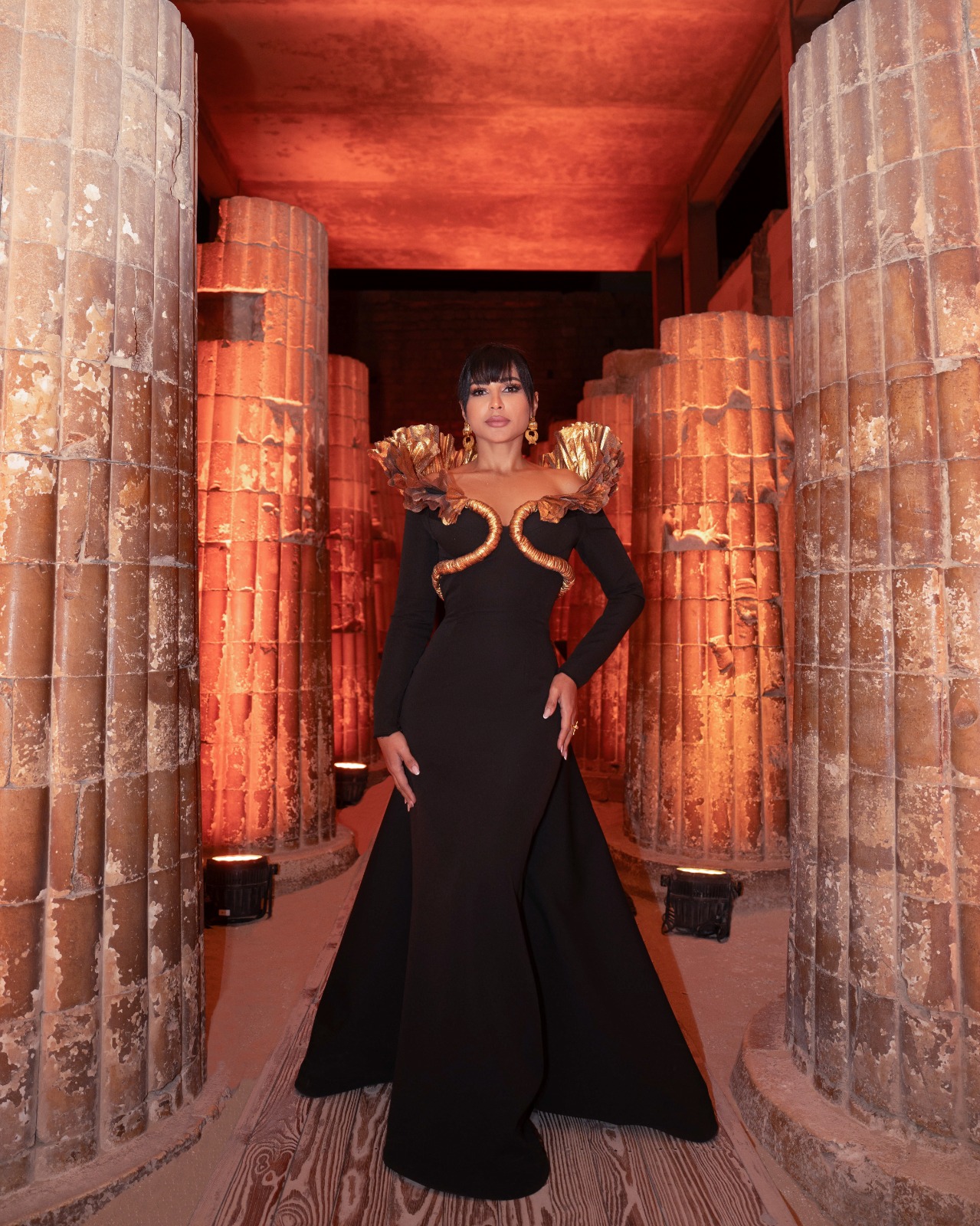 مهيرة عبد العزيز بتصميم فؤاد سركيس (إنستغرام)