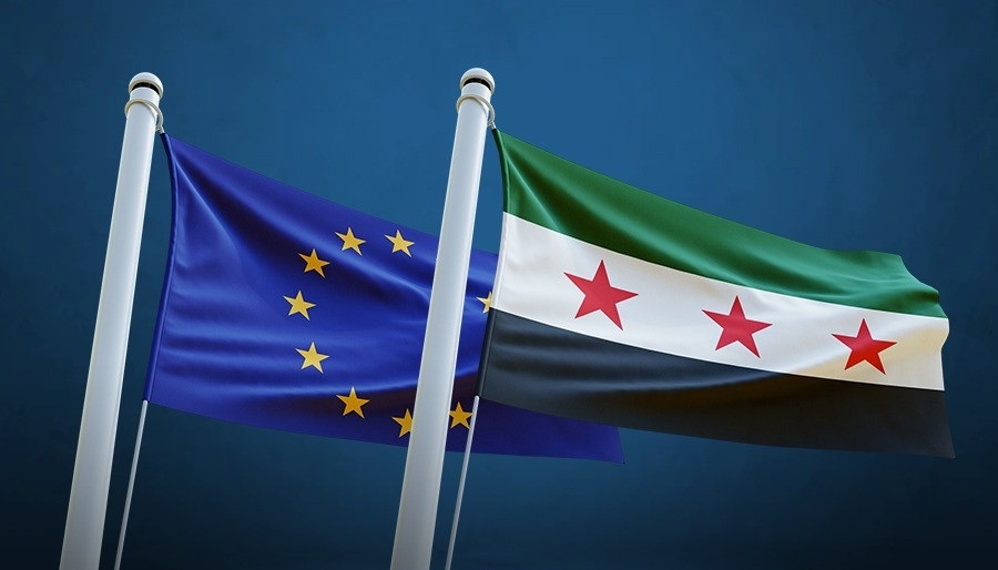 علما الاتحاد الأوروبي وسوريا (وكالات).