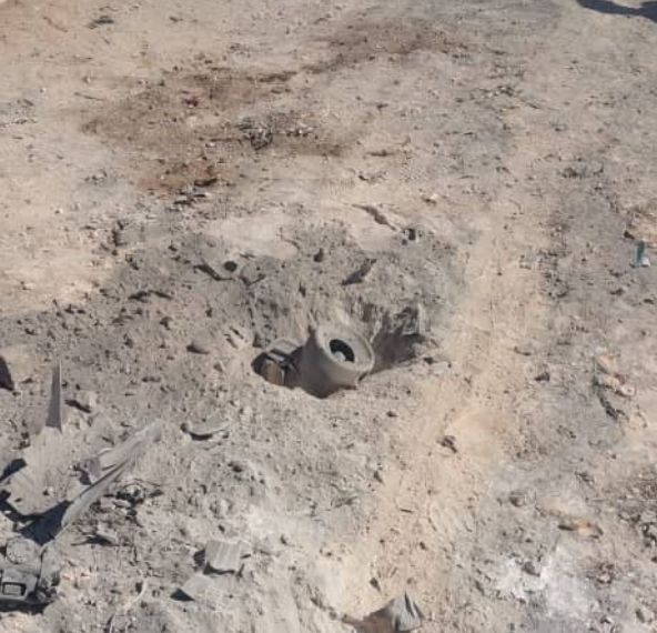 المكان المستهدف في ريف إدلب (المرصد السوري)