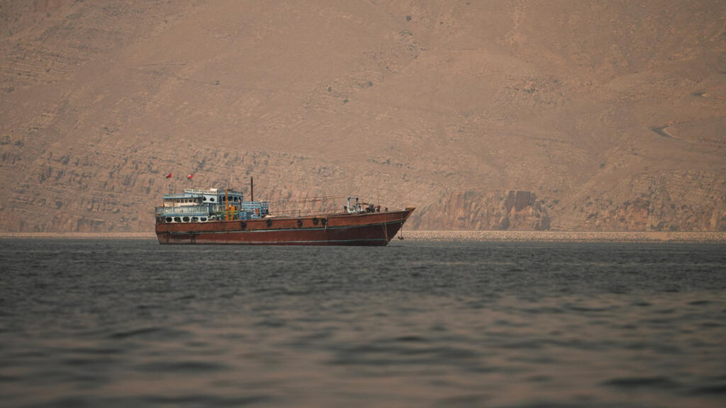 سفينة في مضيق هرمز (أ ف ب).