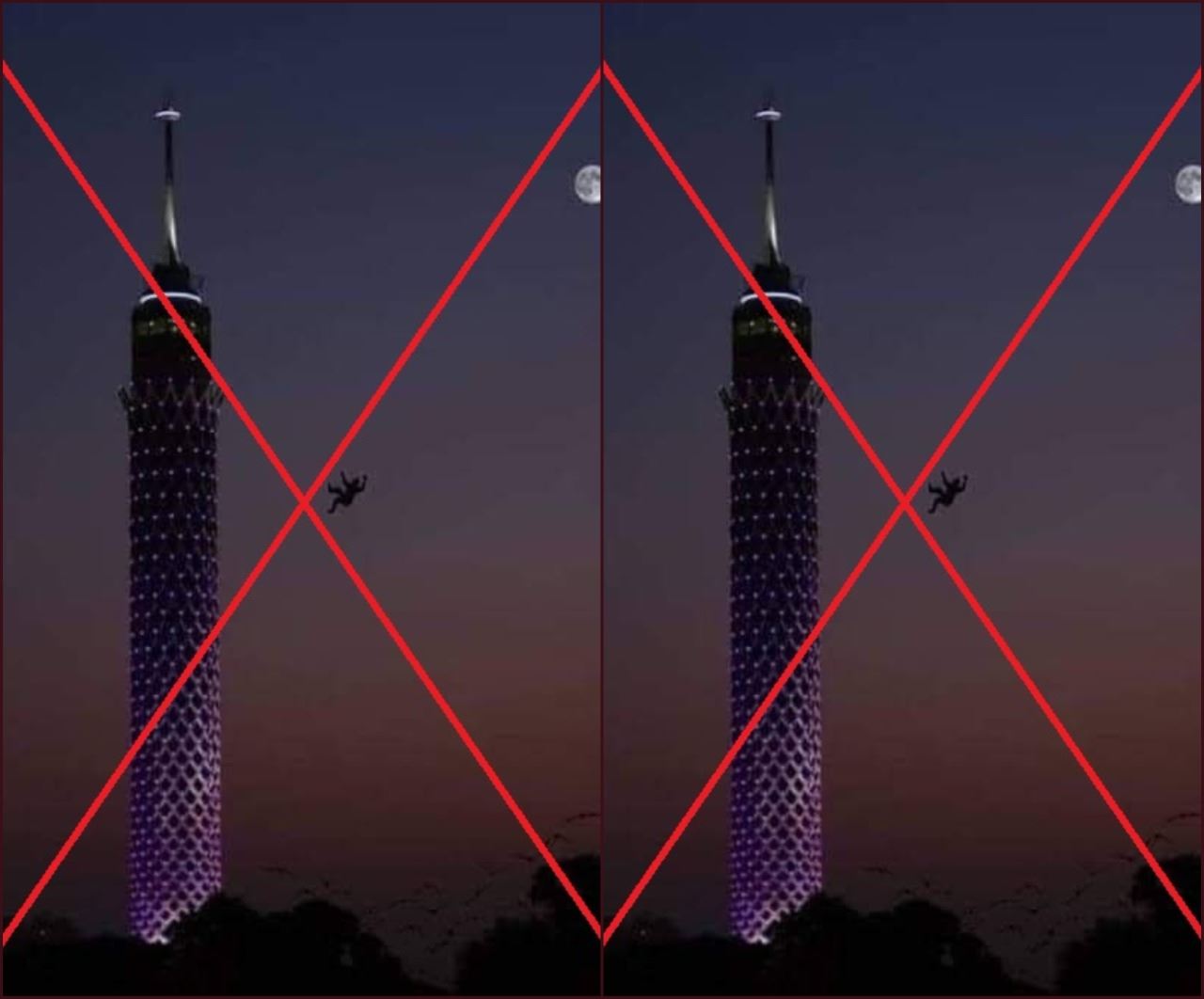 صورة لـ"انتحار شاب من برج القاهرة" في مصر؟ إليكم الحقيقة FactCheck#