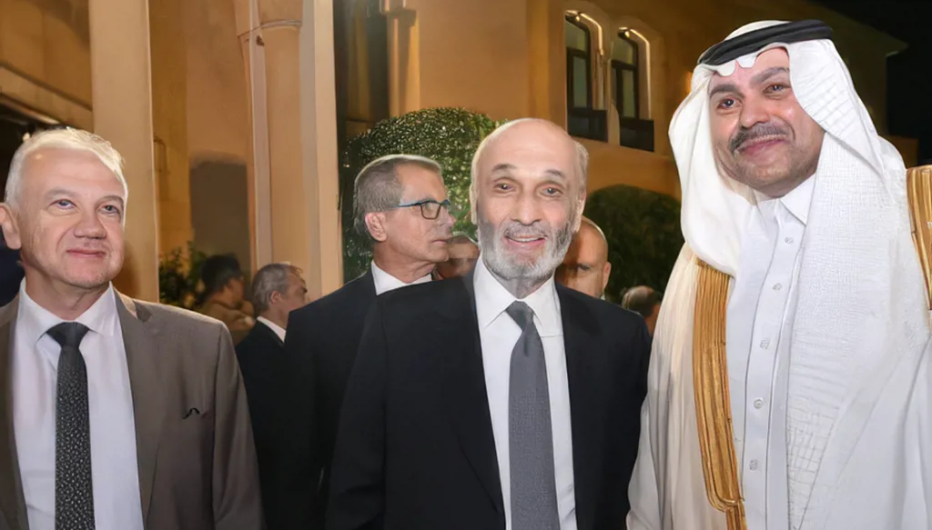 حضور لافت لجعجع في حفل السفارة السعودية