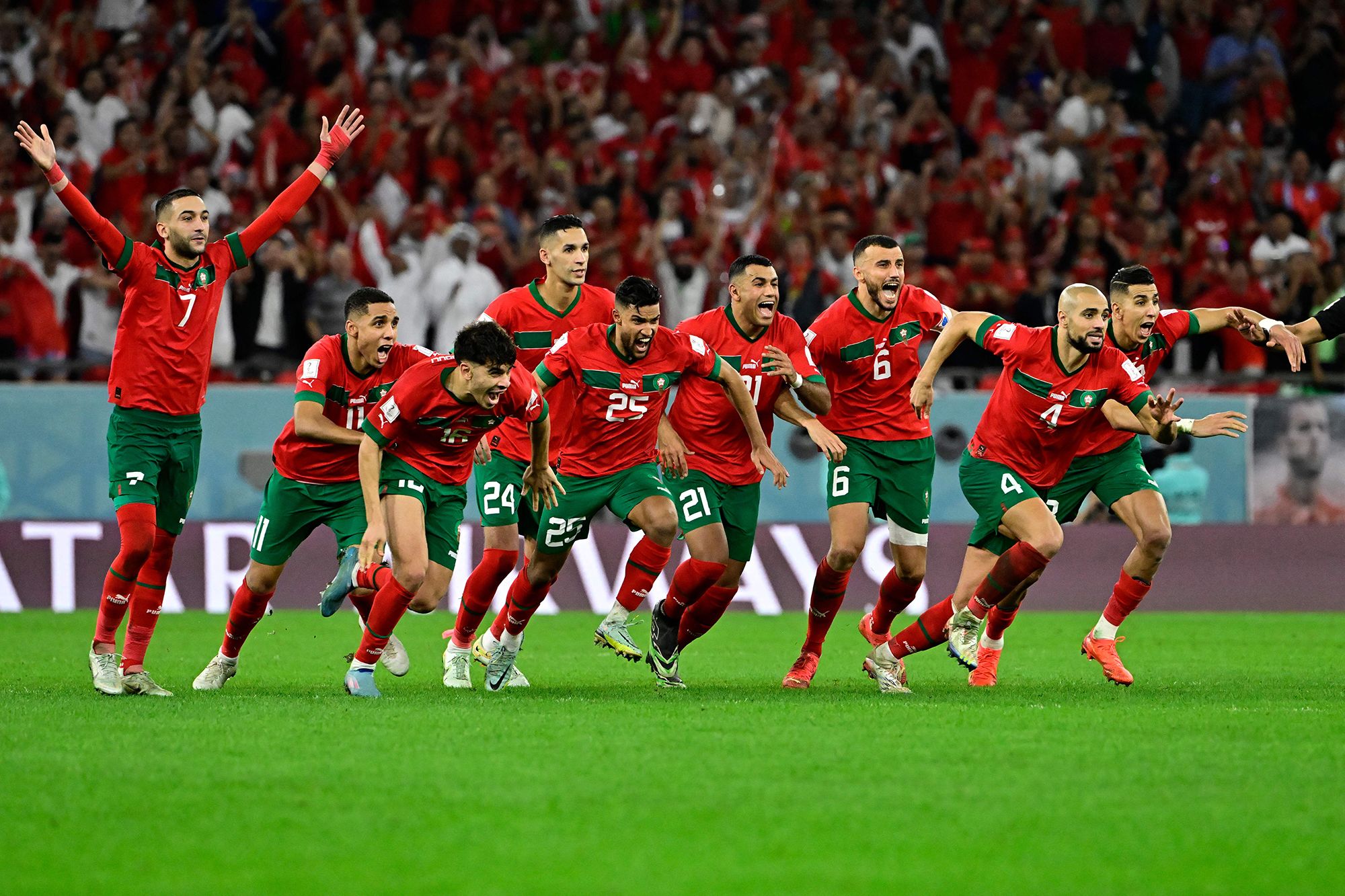 لاعبو منتخب المغرب. (وكالات)
