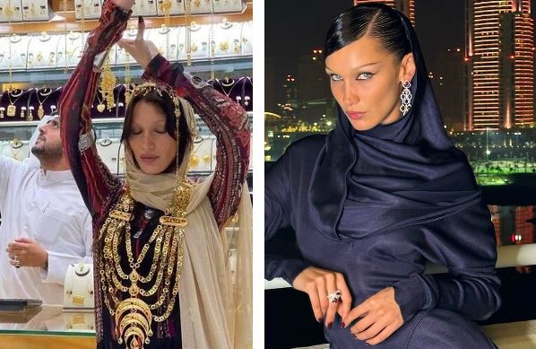 الجمهور يتفاعل مع زيارة بيلا حديد لقطر... ارتدت غطاء الرأس وقطعة ذهبية ضخمة (صور)
