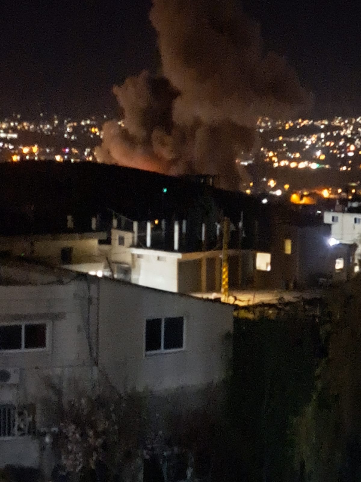 لحظة وقوع الغارة في البقاع 