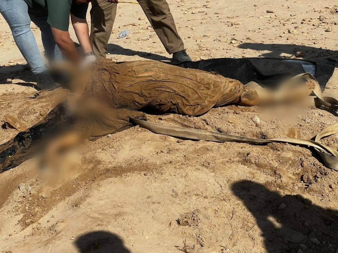 جثة الطفلة كوثر بعد العثور عليها