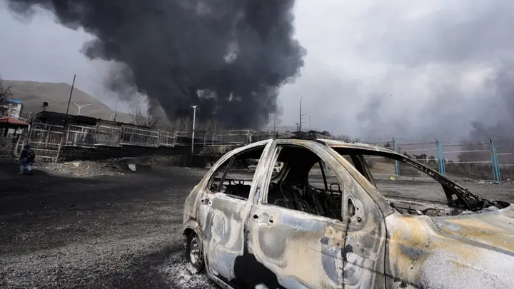 استهداف في طهران (أ ف ب).