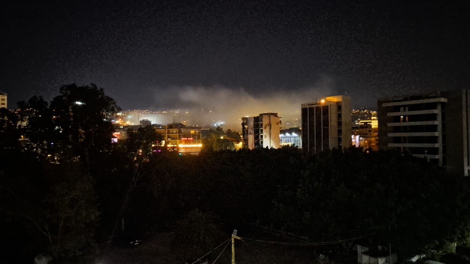  الغارة التي استهدفت محيط بعبدا (متداولة).