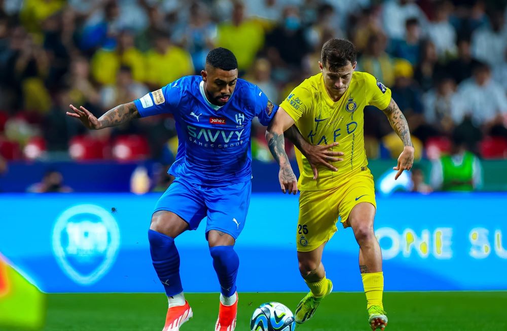 من مباراة سابقة بين النصر والهلال. (إكس)