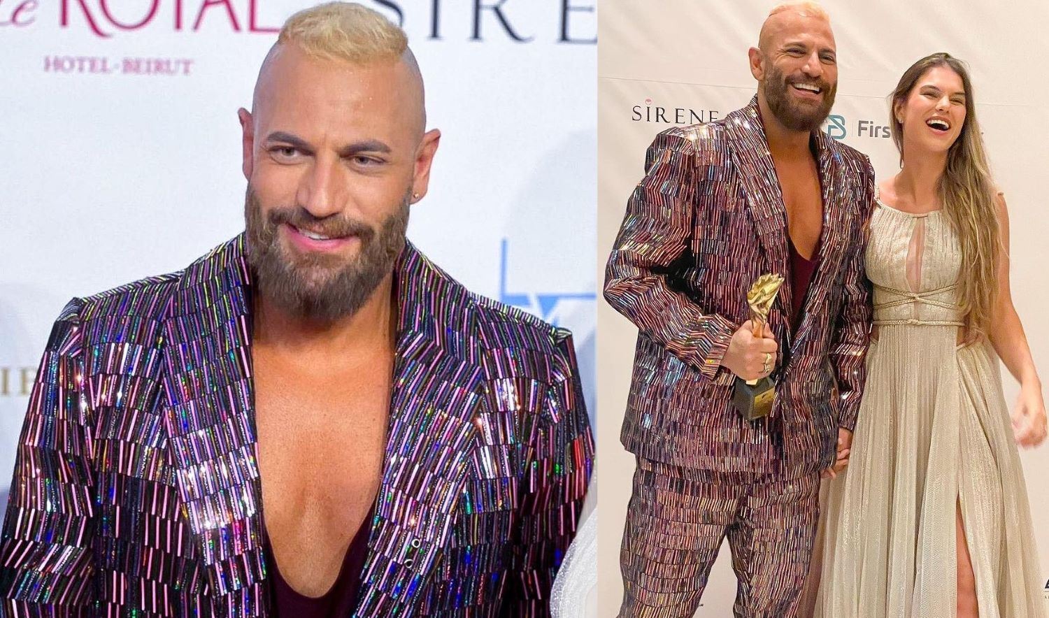 نيكولا معوّض في إطلالة أوريجينال وزوجته في فستان مرئيّ جدّاً على المنصّات العالميّة (صور وفيديو)