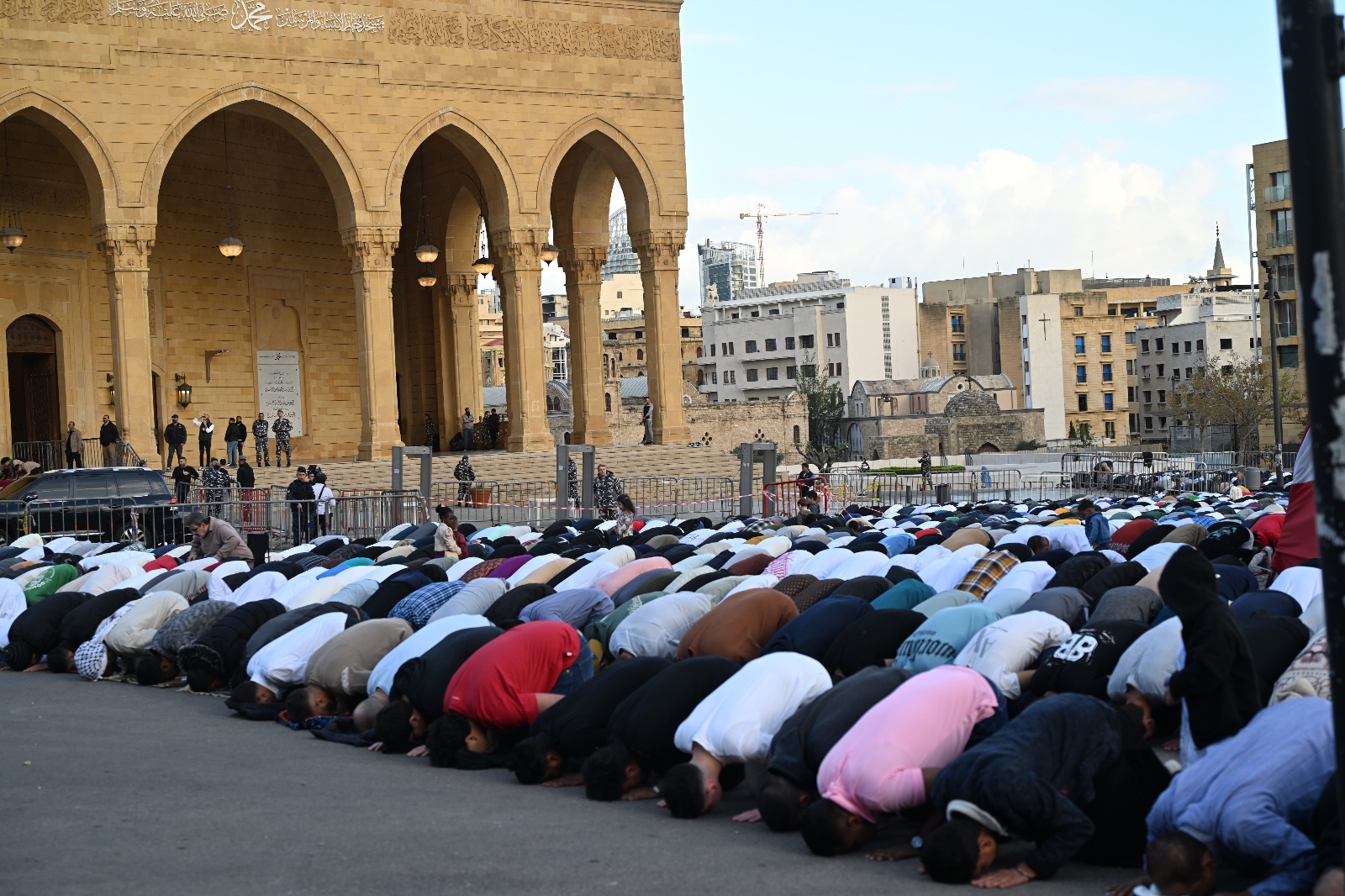 صلاة العيد في مسجد محمد الامين