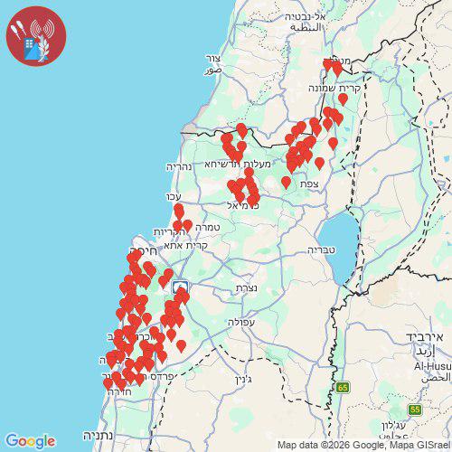 صفارات الإنذار بعد إطلاق صورايخ من لبنان (إكس).