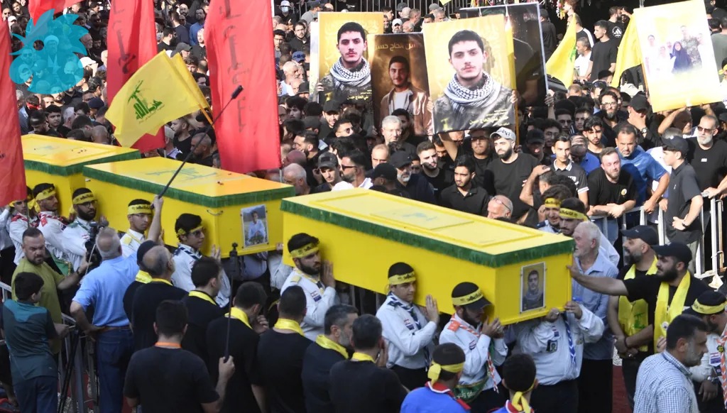 من التشييع في الضاحية الجنوبية لبيروت (حسام شبارو).