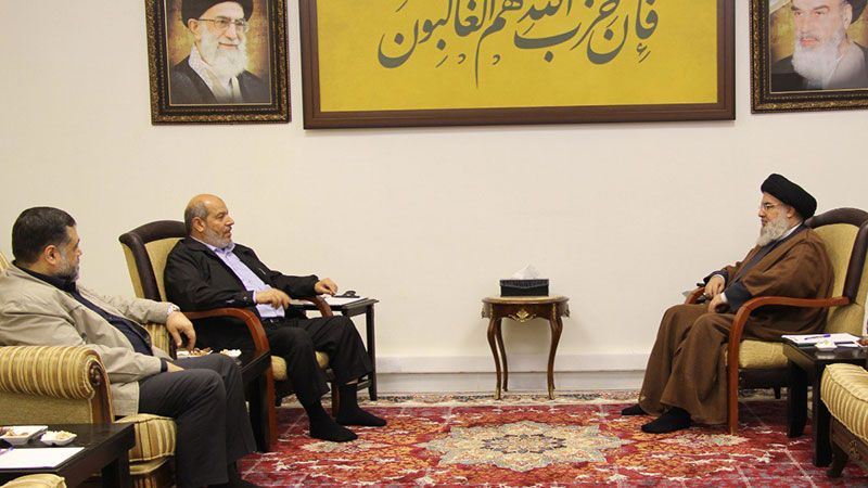 نصرالله التقى نائب رئيس حركة "حماس" في غزة