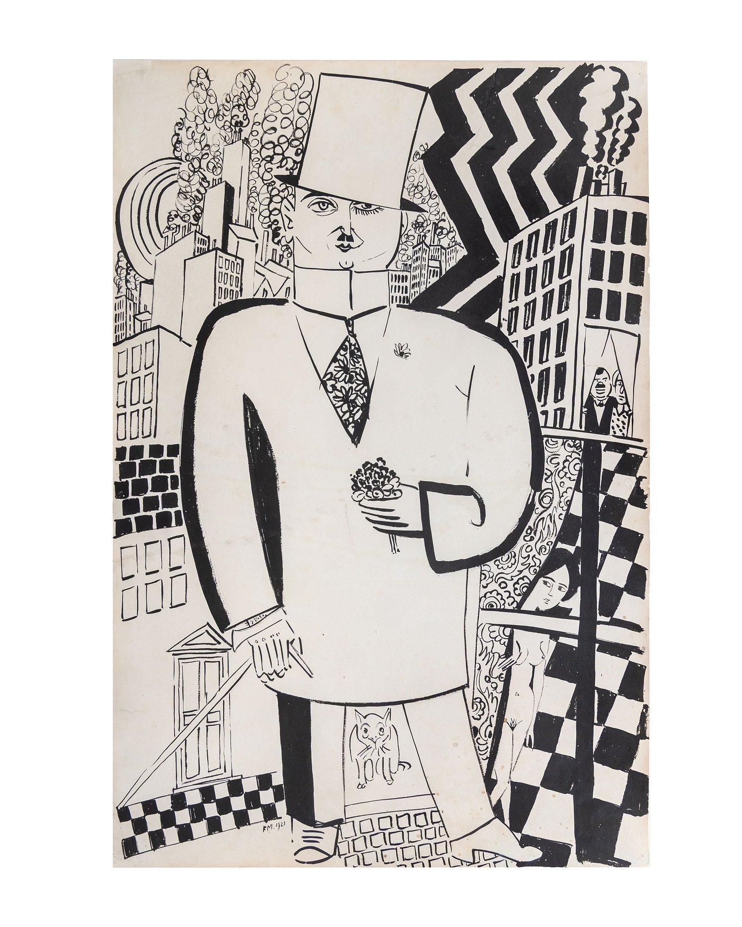 رسم لرجل سيئ السمعة.