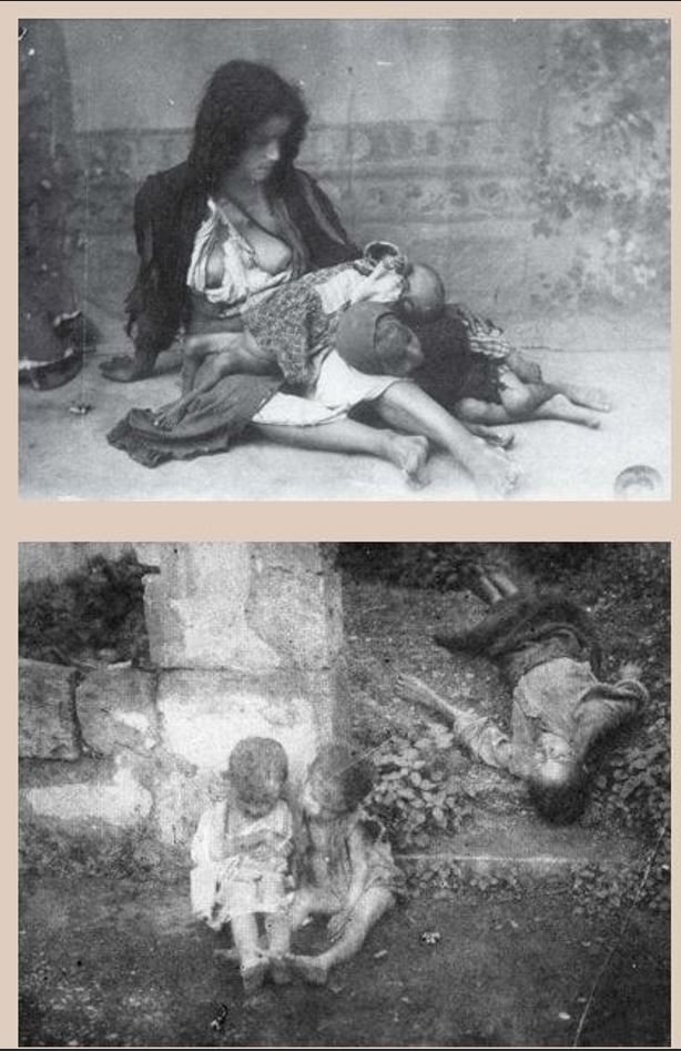 من تقرير جبران: صُوَرُ مَوتى وجَوعى في جبل لبنان.