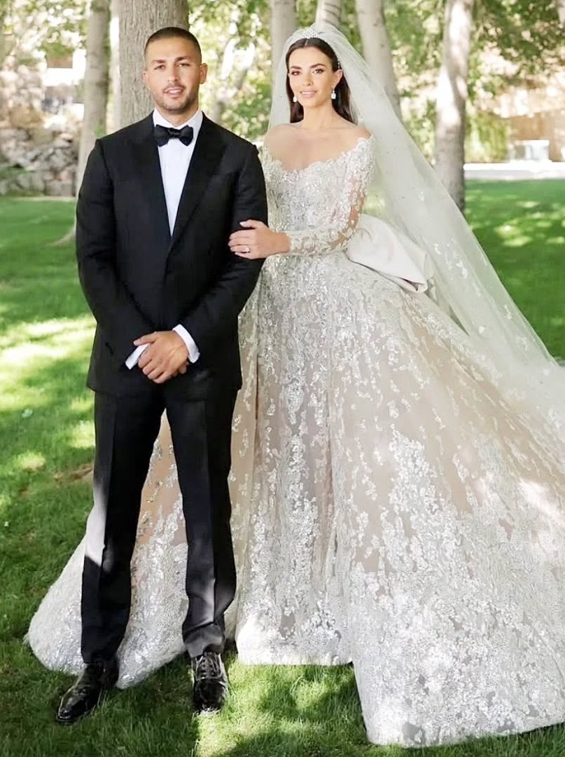 زفاف سيليو ايلي صعب وزين قطامي (إنستغرام)