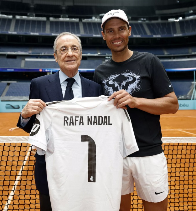 فلورنتينو بيريز ورافايل نادال. (وكالات)