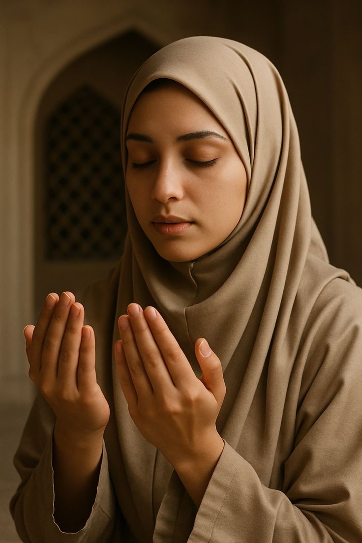 امرأة تؤدي فرض الصلاة (Pinterest)