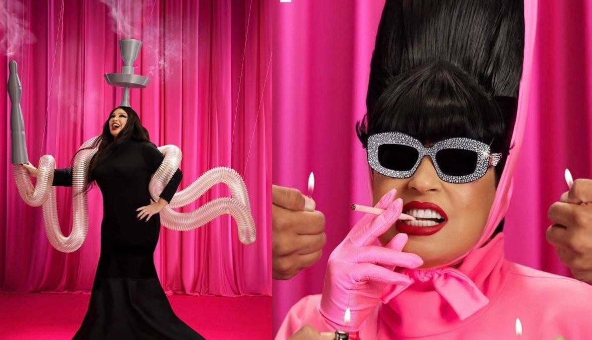 فيفي عبده بإطلالات غير اعتياديّة إحداها على شكل نرجيلة (صور وفيديو)