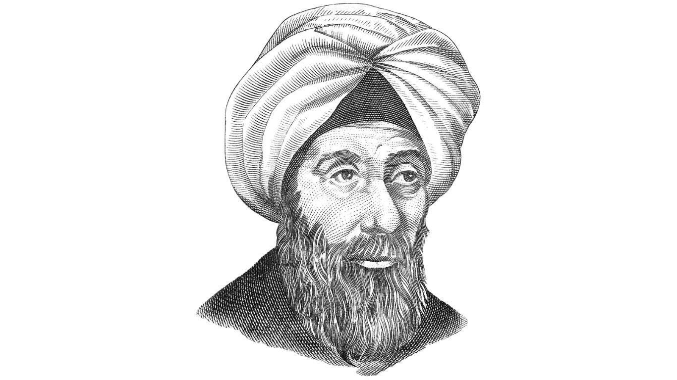 رسم يمثّل العالِم ابن الهيثم.