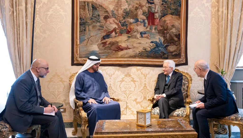 الرئيسان الإماراتي والإيطالي يبحثان العلاقات الثنائية بين البلدين
