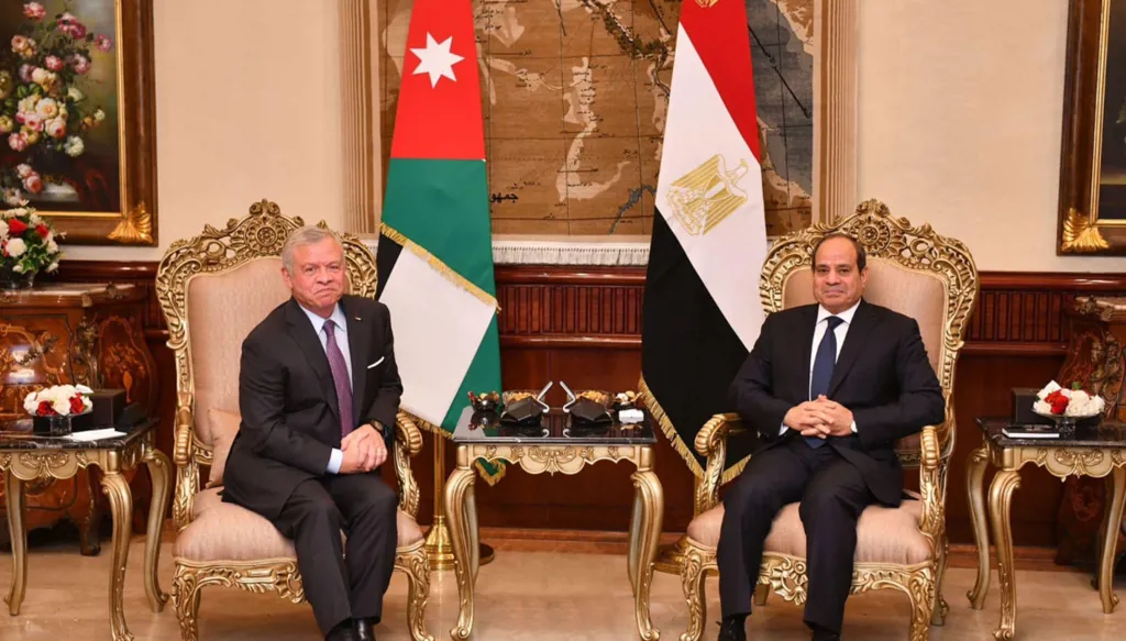 إعادة إعمار غزة بلا تهجير... السيسي وعبدالله الثاني يؤكدان وحدة الموقفين المصري والأردني
